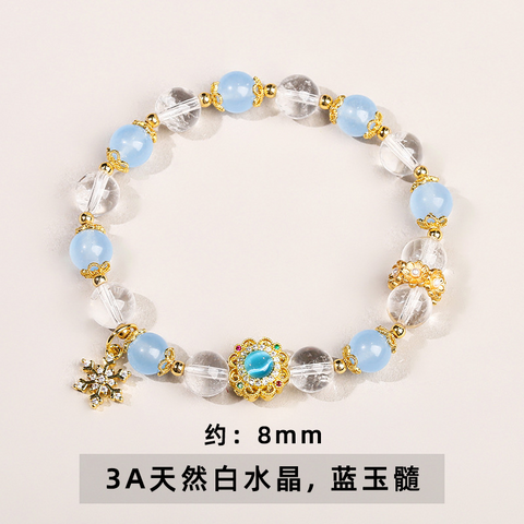 Natural Crystal Moon Pendant Bracelet for Women – Fresh Style Best Friend Jewelry Gift