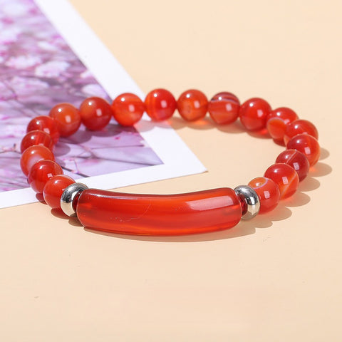 Rose Quartz, Green Aventurine & Tiger Eye Raw Stone Bracelet – Simple & Trendy Natural Crystal Jewelry for Women