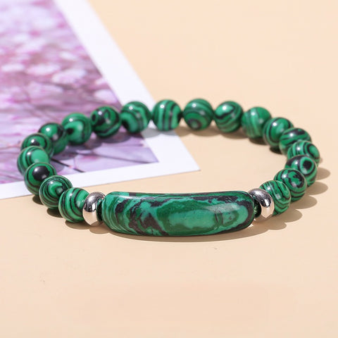 Rose Quartz, Green Aventurine & Tiger Eye Raw Stone Bracelet – Simple & Trendy Natural Crystal Jewelry for Women