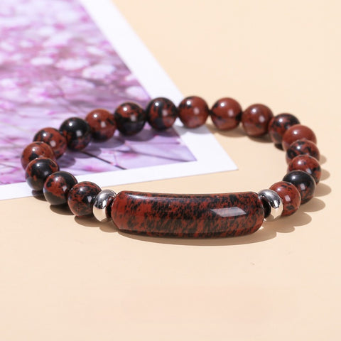 Rose Quartz, Green Aventurine & Tiger Eye Raw Stone Bracelet – Simple & Trendy Natural Crystal Jewelry for Women