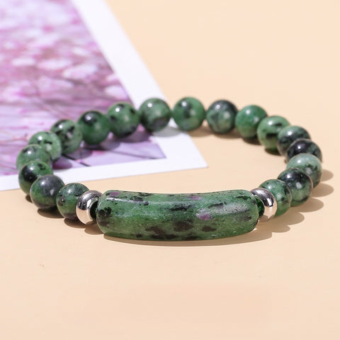 Rose Quartz, Green Aventurine & Tiger Eye Raw Stone Bracelet – Simple & Trendy Natural Crystal Jewelry for Women