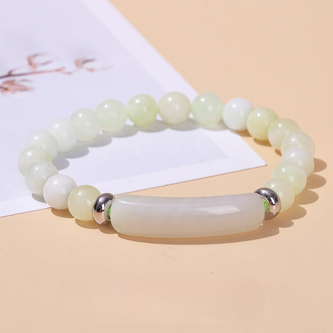 Rose Quartz, Green Aventurine & Tiger Eye Raw Stone Bracelet – Simple & Trendy Natural Crystal Jewelry for Women