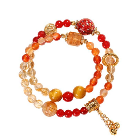 Bohemian Multi-layer Beaded Bracelet – Original Ethnic Style, Elegant Multi-Gem Bracelet for Women