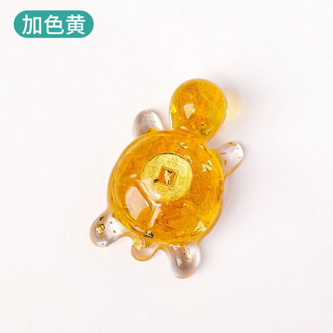 Natural Crystal Turtle Ornament – Lucky Money Epoxy Crushed Stone Small Figurine for Home & Car Decoration