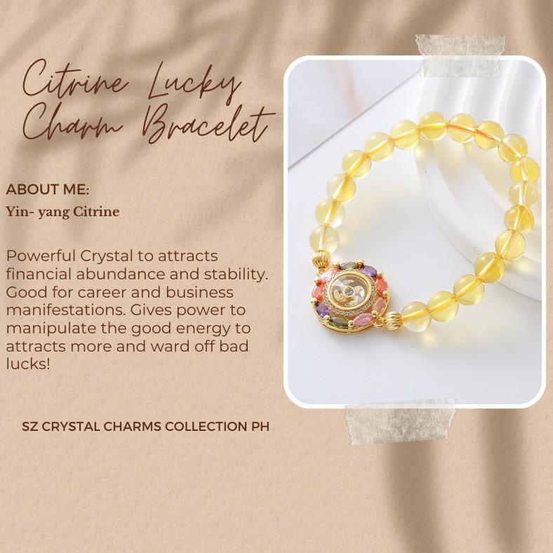 Citrine Fortune - turning Bracelet: Rotating Windmill for Wealth and Luck