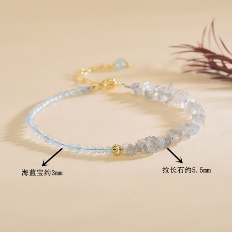 Natural Clear Quartz Lavender 3-5.5mm Bracelet Ultra-Fine Faceted Bead Bracelet Crystal Bracelet Sweet Style Niche Original DIY Bracelet