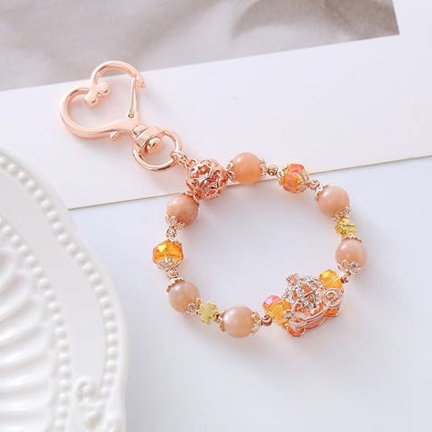 Natural Crystal Keychain – Original Hanging Charm Accessory with Elegant Noble Style