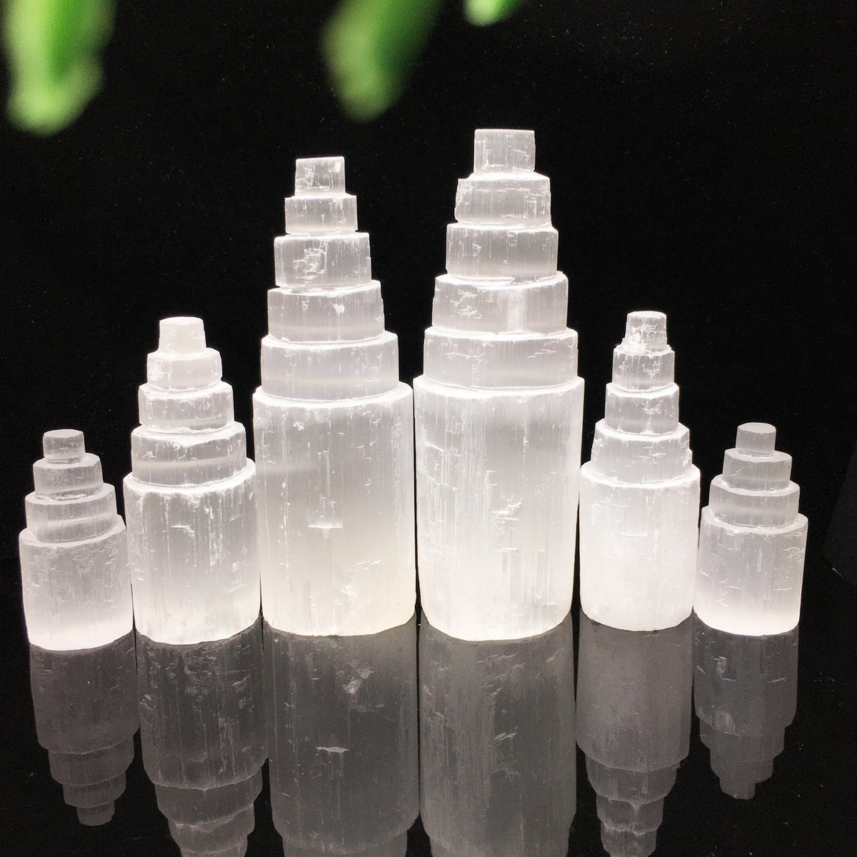Natural selenite Stone Tower