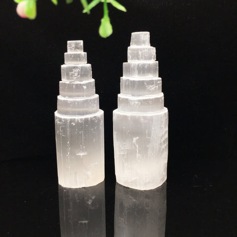 Natural selenite Stone Tower