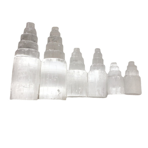 Natural selenite Stone Tower